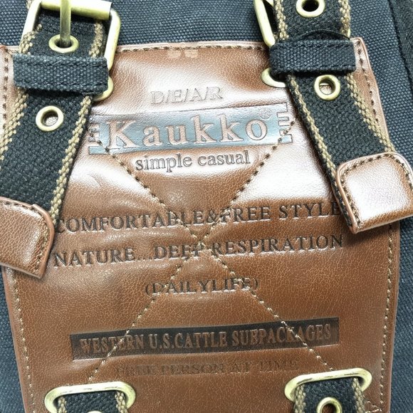 Kaukko Unisex Black Canvas Chest/Travel Bag - Picture 6 of 8